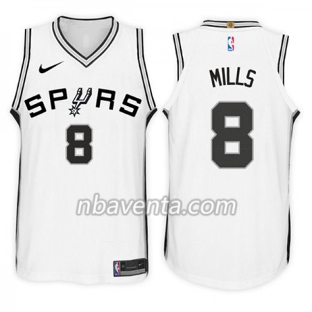 Camiseta Hombre San Antonio Spurs Patty Mills 8 Nike 2017-18 Blanco Swingman